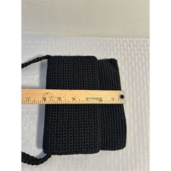 The Sak black crotchet bag shoulder strap 6"x7" - Picture 5 of 7